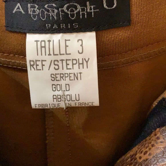 Gold snake pants polyamide and Lycra tissue - Picture 5 of 5